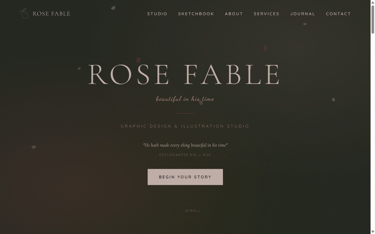 Rose Fable homepage